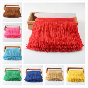 Curtain Wholesale 1 Yards/lot Fringe Lace Tassels Trim 10cm /4inch DIY Decoration Dress Stage Performance Lace Ribbon