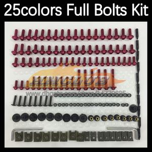 268pcs kit de parafusos completos parafusos para parafusos para kawasaki ninja zx-636 zx636 zx6r zx-6r zx 6r 6 r 13 14 15 16 17 18 parafusos de motocicleta parafusos