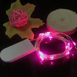 LED -str￤ngar 20/50/100 LED -helgdagar Batterier Belysning Micros Ristr￥d Koppar Fairy String Lights Partys White/RGB Usalight