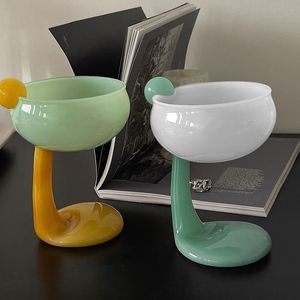 Vinglas Söt Duck Palm Goblet Dessert Mugg Ice Cream Cup Stained Cold Drink Tea Oatmeal Bowl Cocktail 230210