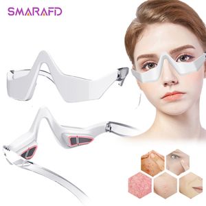 Eye Massager 3D Anti Aging Red Light Therapy Skin Tightening EMS Care Device Relief Dark Circles Wrinkle Fatigue Remove 230211