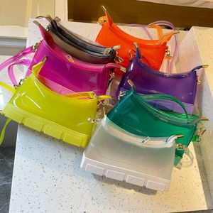 Torebki na torby wieczorowe torebki i torebki Pvc Jelly Mini Crossbody Sole Transpit przezroczyste ramię dla kobiet