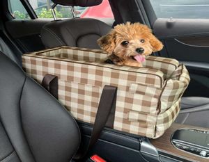 シートCawayi Kennel Travel PET PPY DOG DOG CAR SEAT BASKET BOOSTER CENTER CONSOL BAG CENTRAL CONTROL NONSLIP CARRIERES SAFE CATS HAMM1694815