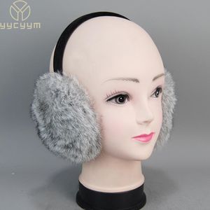 ベレー帽ロシアの女性冬の本物の毛皮のイヤーマフガールズ豪華な耳マフサーマルレディウォームイヤマフベットベレーベット