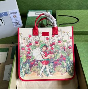 2023 модельер дизайнер на плечевой сумке топ качественный уровень красный розовый печатник клубничная девочка сумочка сумки роскошные дизайнеры сумки для торговых точек.