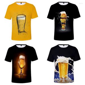 Męskie koszulki zabawne piwo 3d druk letni moda mężczyźni kobiety t-shirt t-shirt topy swobodne koszulki z krótkim rękawem koszulki bluzy 4xl