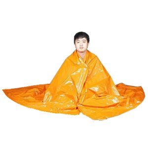 Sleeping Bags 300pcs/lot 2.1x1.3m Waterproof outdoor Emergency Survival Blanket Foil Thermal First Aid Rescue Blanket orange