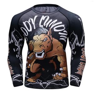 T-shirt da uomo Factory Sportswear Full Sublimation Rashguard Uomo Manica lunga Compressione