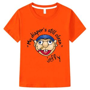 T-Shirts Anime Jeffy Gömlek Çocuklar My Bezkinde Hala Temiz Baskı Tişört Boys Grafik Tee Pamuk Tshirt Kızlar Kısa Kollu T-Shirts T230209