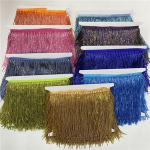 Cortina de 2 metros/lote com borlas com borlas de borda de tassel Renda com 15 cm de largura para acessórios DIY Ribbon de dança têxtil caseira