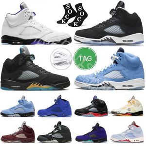 2023 Oreo jumpman 5s mens womens basketball shoes Concord Off Noir Racer Blue Green Bean Raging Bull UNC Blue Bird sports sneakers size 13