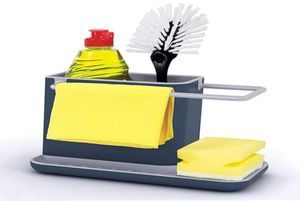 Outra organização de armazenamento de cozinha estrem racks organizador pia utensílios de pia de drenagem sponge sponge sports drening box acessório 24160305