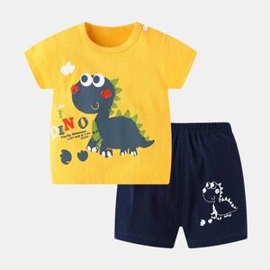 Clothing Sets Casual Tshirts Suits Boys Girls Cartoon Short Sleeve Tracksuits Fashion Loose Crew Neck Pullover Tees Soft Shorts New Twopieces