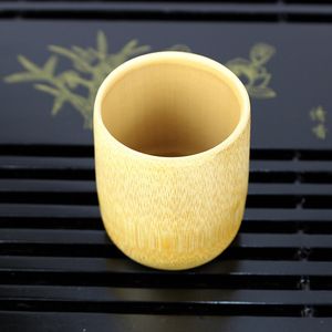 Ręcznie robione naturalne bambusowe filiżanki herbaty sok zimny napój kubki na herbatę herbaty impreza z grillem kubki piwo podróżne przenośny kubek w kształcie litery U taza de te de bambu hecha mano
