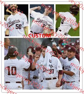 James Baseball Texas A M Jersey Jersey Costum junto Jack Hamilton Walker Zander Trevor Werner Logan Britt Jordon Thompson Taylor Smith Texas