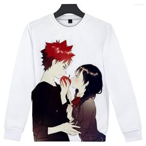 Męskie bluzy z kapturem spożywcze shokugeki no soma unisex okrągły szyję bluza moda