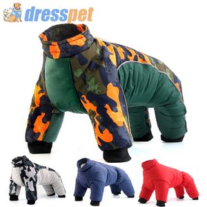 Dog Apparel Winter Coat Coats Warm Clothes Small Puppy Clothing For French Bulldog s Pets Waterproof Suit XXL Pet Jackets Snowsuit 230211