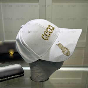 Klassiskt insektsmönster basebollkeps Designerhattar Mode Guld Silke Bokstäver Bollkepsar för män Lyxigt solskydd Casquette Sporthatt Nytt