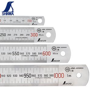 Tape Measures SHINWA Steel Iron ruler Stainless steel ruler Thickened scale steel ruler 15 30 60 100cm 230211