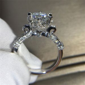 Trendy Jewelry Rings For Women Cubic Zirconia Charms Bridal Wedding Engagement White Gold Color Ring Drop Shipping