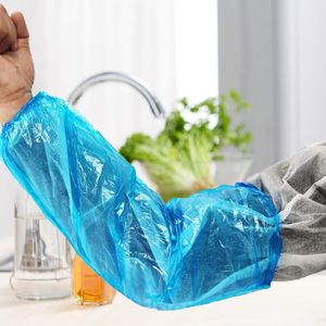Rękawy ochronne 100pcs Ochrona Wodoodporna dyspozycja plastikowe rękawy ramion obejmują zasilacze narzędzia do czyszczenia gospodarstw domowych 230211