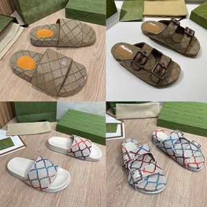 Sandals Designer Men Women Canvas Slide Platform Sandal Thick Bot Lady Flip Flops Fashion Summer Slipper Beach Shoes 35-44 No298b