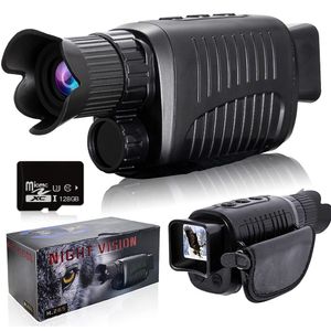 Telescopes Monocular Night Vision Device 1080P HD Infrared 5x Digital Zoom Hunting Telescope Outdoor Day Dual Use 100 Darkness 300m 230210