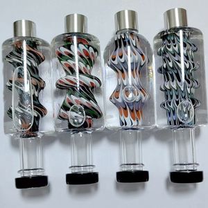 FREDDO Parrucca colorata Wag Fumo Freezable Liquid Filling Glass Filter 510 Thread Nails Paglia Waterpipe Narghilè Cera Oil Rigs Bong Bocchino Tubi Tubo DHL