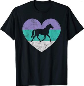 Мужские футболки Лошадь Подарочная рубашка для женщин Девушки Ретро Винтаж Симпатичные