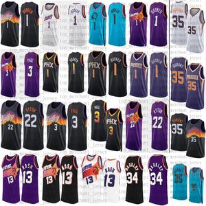 Kevin Durant 35 Devin Booker 1 koszulka koszykówki Phoenixs Sun Chris Paul DeAndre Ayton Jerseys