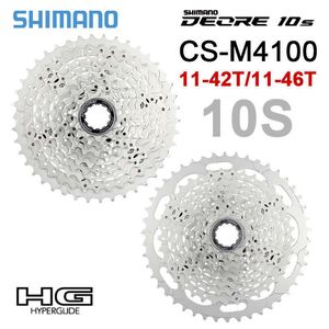 Cadeiras Deore CS Cassete 10s 11-42t 46t Mountain Sprocket 10V Mtb Flywheel M4100 K7 10 Velocidade Free Wheel Bike Parts 0210