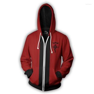 Men's Hoodies COYOUNG Brand 3D Print Men Fullmetal Alchemist Hooded Man Women Spring Fall Casual Zipper Top Coat Sweatshirts