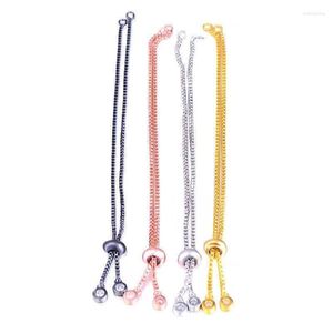 Strand Beaded Strands 5pc/ DIY Accessories Copper Thin Chain Pull Bracelet Environmental Electroplating Factory Wholesale Rodn22