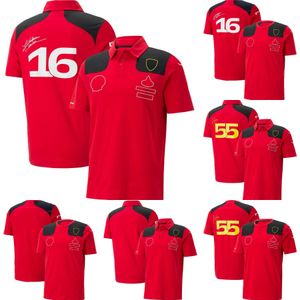 Formel 1 2023 Team T-shirt Ny F1 T-shirt Polo-skjortor Motorsport Driver Red T-shirt Dreating Short Sleeve Jersey
