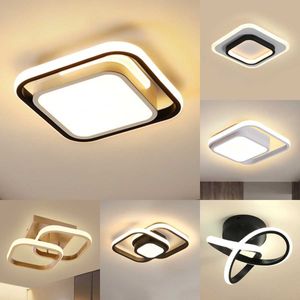 Luzes de teto LED modernas Chandelier nórdico Lâmpada Iluminação Minimalista de Proteção para os olhos para sala de estar interna 0209