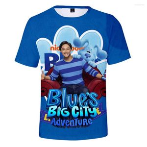 T-shirt de Men's T Shirts Blue City Adventure 2023 Cartoon Movie Crewneck Mulheres Mulheres Harajuku Streetwear 3D