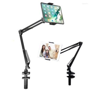 Tripodlar katlanabilir uzun kol tembel montaj tutucu iPad tabletleri için braket kelepçe ile cep telefonları tripod video kaydı canlı blogcular