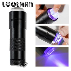 Dryers LOOTAAN Handheld Silicone UV Press Light For Manicure Gel Polish With 12 Leds s Stamp Curing Lamp Dryer Nail Tools 0210