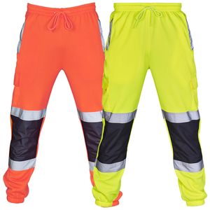 Herren-Hosen, reflektierende Overalls für Herren, mehrere Taschen, Training, Sporthose, Herren, Straßenarbeit, hohe Sichtbarkeit, Overalls, Freizeit, Arbeit, Freizeithose, 230211