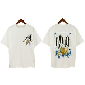 디자이너 남성용 티셔츠 채용 인쇄 패션 티셔츠 짧은 슬리브 고급 힙합 스트리트웨어 Tshirts SXL American Size