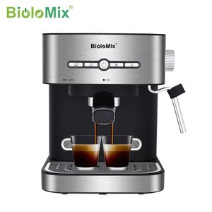 Diğer Home Garden Biolomix 20 Bar 1050W Yarı Otomatik Espresso Kahve Makinesi Maker Milk Frother Kafe Cappuccino Su Buhar 230211