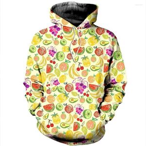 Herren Hoodies PLstar Cosmos Früchte Banane Apfel Wassermelone Ananas 3D Hoodies/Sweatshirt Winter Herbst Harajuku Langarm Streetwear