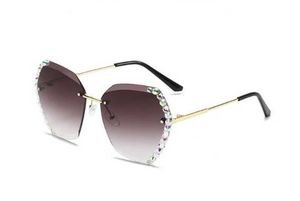 Óculos de sol Óculos de sol femininos com óculos de diamante Óculos de sol com acabamento em diamante e óculos de aro L2403