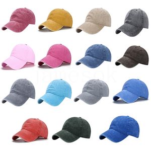 Personalized Custom Logo Jean Hats Washed DistressedCotton 6 Panel Old Baseball Cap df046