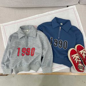 Conjuntos de roupas Outono Bebê Algodão Carta Manga Longa Conjunto Ano Velho Meninos e Meninas Polo Sweater Calças Duas Peças Simples Casual Sportswear