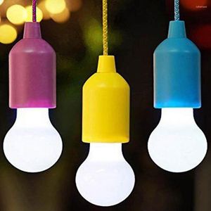 Luzes noturnas 5pcs Bright Pull Cord Bulb Garden Festival Festival de casamento LED LED Camping acampamento portátil Energing Bateria Operado