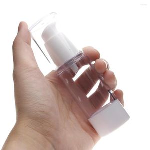 Storage Bottles 30ml Transparent Airless Pump Vacuum Bottle Toiletries Container Refillable Plastic Dispenser Travel Cosmetic Containers