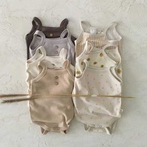 Clothing Sets new Korean newborn baby's soft sling onepiece comfortable climbing vest triangle bag fart suit