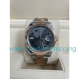 Nowy 41MM męski zegarek karbowany Bezel automatyczny mechanizm mechaniczny ze stali nierdzewnej Two Tone Datejust moda męska zegarki na rękę