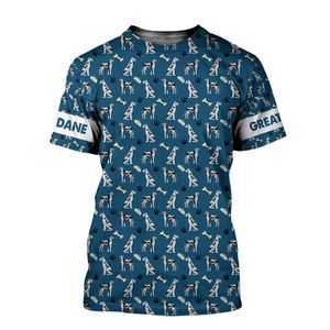 Camisetas masculinas amam cães 3d masculino de verão o-pescoço